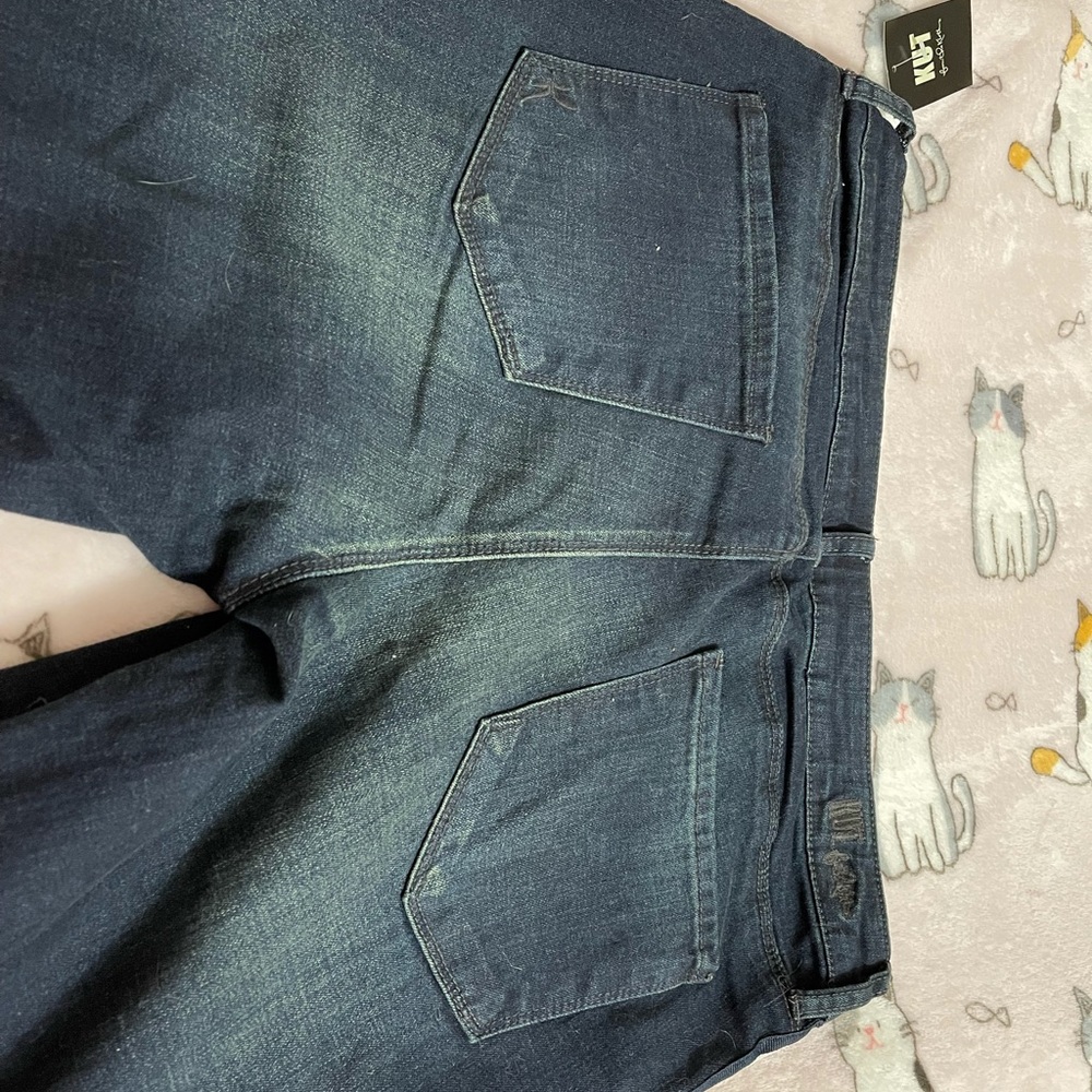 KFtK Emma Side tape Ankle Straight Leg Jeans HTF - Picture 3 of 8